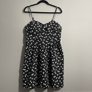 No Boundaries Black Floral Dress Shocked Back Jr Size 19 Nwt Jr
